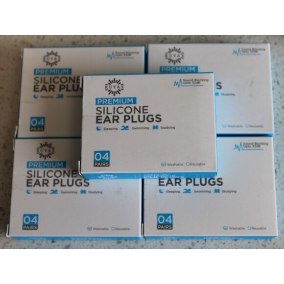 20 Pair UYA Premium Silicone Ear Plugs Sleep Swim Study 32db Sound Blocking - Picture 1 of 7